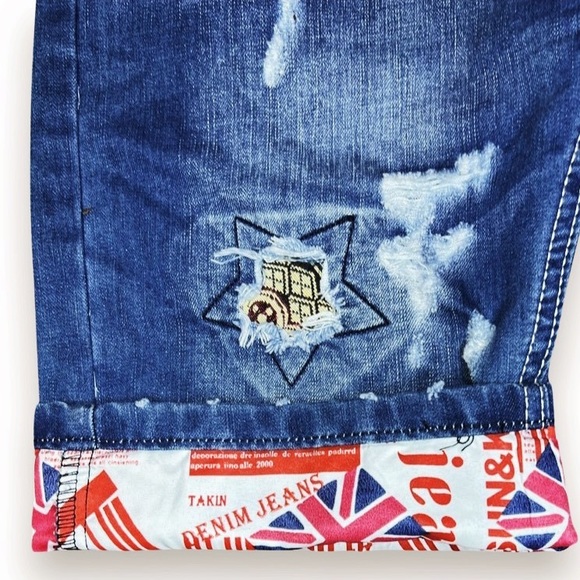 HABITSZM Distressed Denim Shorts - Picture 4 of 9